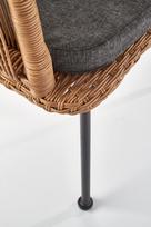 senukai valgomojo kedes - Halmar Chair K400 Natural/Grey - 4 nuotrauka