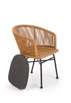 senukai valgomojo kedes - Halmar Chair K400 Natural/Grey - 8 nuotrauka
