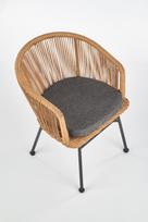 senukai valgomojo kedes - Halmar Chair K400 Natural/Grey - 9 nuotrauka