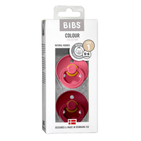 bibs 2 dydis - BIBS Colour čiulptukai Coral / Ruby 6-18mėn, 2 vnt - 3 nuotrauka