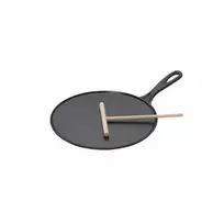 ketaus juodas - Le Creuset Ketaus blynų keptuvė 27 cm, juoda (Black) - 2 nuotrauka