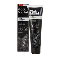 dantu pasta be fluorido - ECODENTA juoda balinamoji dantų pasta EKSTRA, 100 ml - 2 nuotrauka