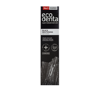 dantu pasta be fluorido - ECODENTA juoda balinamoji dantų pasta EKSTRA, 100 ml - 3 nuotrauka