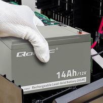 akumuliatorius 10a 12v - Qoltec 53045 AGM battery | 12V | 14Ah | max. 210A - 3 nuotrauka