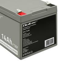 akumuliatorius 10a 12v - Qoltec 53045 AGM battery | 12V | 14Ah | max. 210A - 4 nuotrauka