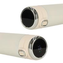 puodeliai - Kruzzel Termo puodelis - termosas 420ML su LED temperatūros indikatoriumi, rusvai gelsvas - 8 nuotrauka