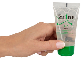 analinis lubrikantas - Analinis vandens pagrindo lubrikantas Just Glide Bio Anal, 50 ml - 2 nuotrauka