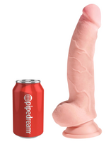 falo imitatoriai - King Cock Plus kcp 8 td Fat Cock with Balls realistiškas dildo - 5 nuotrauka