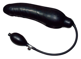 pletiklis - You2Toys pripučiamas lateksinis varpos imitatorius 23 cm, juodas (Black) - 3 nuotrauka