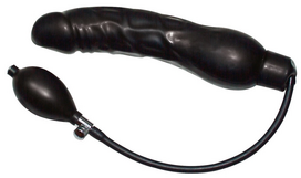 pletiklis - You2Toys pripučiamas lateksinis varpos imitatorius 23 cm, juodas (Black) - 4 nuotrauka