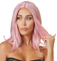 boba lt - Cottelli Accessoires Rožinė Perukas, bobas, rožinė - 2 nuotrauka