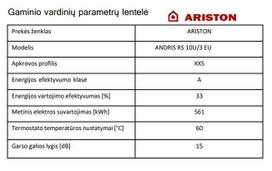 elektrins vandens sildytuvas ariston - Ariston Andris RS 10U/3 EU 10L Po Kriaukle (Under Sink) - 3 nuotrauka