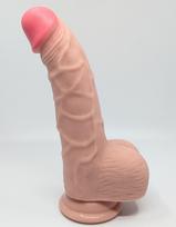 you2toys medical - You2Toys medicininis silikoninis dildo, 20 cm (kūno spalvos) - 5 nuotrauka
