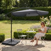 lauko pavesine - Sodo skėtis Fancy Garden Cynia, 300 cm, tamsiai pilkas (Dark Grey) - 4 nuotrauka
