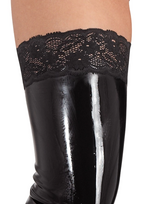 latex kojines - Late X Latex Stockings Lace xs Seksuali lateksinė apranga - 2 nuotrauka