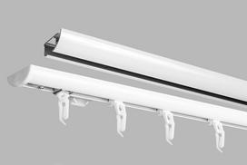 begeliai uzuolaidoms 300 cm - Užuolaidų bėgelis lubinis Domoletti DS-PROFILIS, 300 cm, balta (White) - 2 nuotrauka