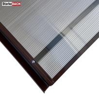 polikarbonatino stogelis - STARKEDACH RODEO, matmenys 6 x 1500 x 700 x 200 mm, lenktas, rudos spalvos, bronzinis polik - 3 nuotrauka