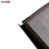 polikarbonatino stogelis - STARKEDACH RODEO, matmenys 6 x 1500 x 700 x 200 mm, lenktas, rudos spalvos, bronzinis polik - 4 nuotrauka