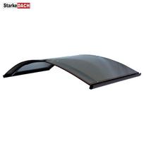 polikarbonatino stogelis - STARKEDACH RODEO, matmenys 6 x 1500 x 700 x 200 mm, lenktas, rudos spalvos, bronzinis polik - 5 nuotrauka