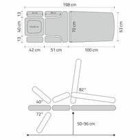 terapiniai stalai - Stacionarus masažo stalas Evero X7 ERGO Touch Core Gray - 2 nuotrauka