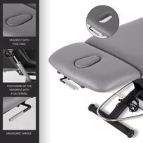 elektrinis stalas - Habys Stacionarus masažo stalas Agila 2 Touch Core Gray - 11 nuotrauka
