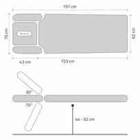 terapiniai stalai - Habys Stacionarus masažo/reabilitacijos stalas AGILA 4 SOFT TOUCH, pilkas - 2 nuotrauka
