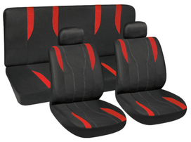alburnus - Automobilio sėdynių užvalkalas Alburnus, juoda/pilka, 3 vnt., Universalus - 2 nuotrauka