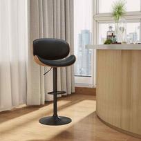 baro kedes su - Baro kėdžių rinkinys HOMCOM, Juoda/Ruda (Black/Brown), 2 vnt. - 9 nuotrauka