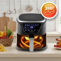 aliejaus gruzdintuve - Berdsen Air Fryer BD-652 5L Juodas/Sidabrinis (Black/Silver) - 5 nuotrauka