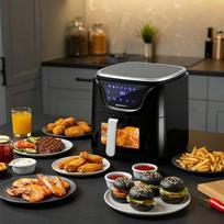 aliejaus gruzdintuve - Berdsen Air Fryer BD-652 5L Juodas/Sidabrinis (Black/Silver) - 6 nuotrauka