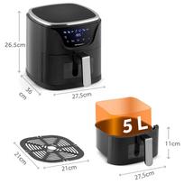 aliejaus gruzdintuve - Berdsen Air Fryer BD-652 5L Juodas/Sidabrinis (Black/Silver) - 13 nuotrauka