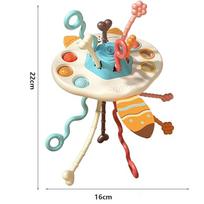 zaisliukas lape - Woopie Baby Montessori sensorinis žaislas-kramtukas-barškutis, lapė - 3 nuotrauka