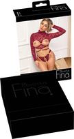 atvira liemenele - Abierta Fina Open Top & Thong red xl Seksuali liemenėlė - 3 nuotrauka