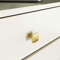 stalciai 60 cm - Komoda Akord Furniture Factory Mobi K-04, aukso/balta, 37 cm x 60 cm x 73 cm - 5 nuotrauka