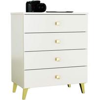 stalciai 60 cm - Komoda Akord Furniture Factory Mobi K-04, aukso/balta, 37 cm x 60 cm x 73 cm - 8 nuotrauka