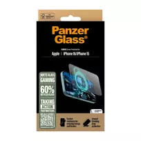 ekrano plevele 15 - PanzerGlass "Gaming Screen Protector iPhone 16" Ultra-Wide Fit - 3 nuotrauka