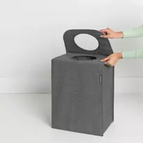 skalbiniu maisai - Brabantia Skalbinių krepšys Brabantia antracito spalvos 55 l - 6 nuotrauka