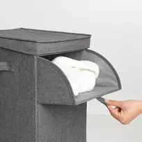 sulankstomas skalbiniu - Brabantia Skalbinių krepšys Brabantia sulankstomas antracito spalvos 35 l - 5 nuotrauka