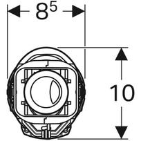nuleidimo mechanizmas - Dvigubas vandens nuleidimo mechanizmas klozetui Geberit Impuls Basic 240 136.919.21.2 - 3 nuotrauka