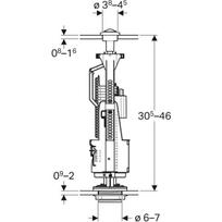 nuleidimo mechanizmas - Dvigubas vandens nuleidimo mechanizmas klozetui Geberit Impuls Basic 240 136.919.21.2 - 4 nuotrauka
