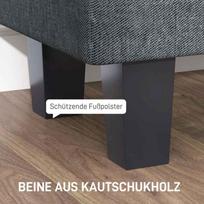 minkstas suoliukas - HOMCOM Suolas su daiktadėže, tamsiai pilkas (Dark Gray) - 4 nuotrauka