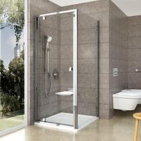 sienele ravak - Dušo durys Ravak Pivot PDOP1-90, 90 cm x 190 cm, aliuminio/skaidri - 3 nuotrauka