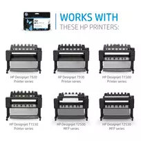 hp spausdintuvas rasalinis - HP 727 Ink Cyan 130ml T920 T1500 | B3P19A - 3 nuotrauka