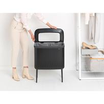skalbiniu deze - Brabantia Skalbinių krepšys Bo Laundry Bin juodai matinės spalvos 60 l - 3 nuotrauka