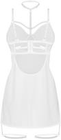naktinis - Obsessive obs Chemise white L/XL seksualūs naktiniai - 3 nuotrauka