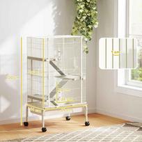 mazi buteliukai - PawHut Narvas mažiems gyvūnams su 4 lygiais, 88 x 48 x 150,5 cm, Smėlinis (Beige) - 8 nuotrauka