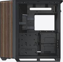 atx mid tower case - Apnx V1-W-BK-v1Wood/Black (Juodas) - 3 nuotrauka