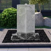 vidaXL Sodo fontanas su siurbliu, nerūdijantis plienas (Stainless Steel), 76 cm