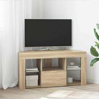 TV staliukas vidaXL Kampinė LED televizoriaus spinta, Sonoma ąžuolas (Sonoma Oak)