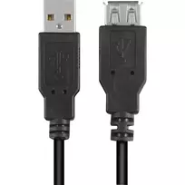 cable extension - Sharkoon Kabelis USB 2.0 Verlängerung 0,5m juodas - 2 nuotrauka